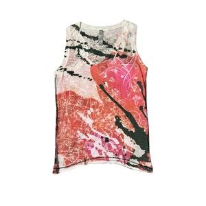 Ventti Abstract Flower Tank Top Women’s Medium